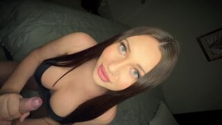 She demonstrates everything she learned in blowjob class with passion