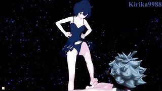 Asta and Secre Swallowtail(Nero) have deep sex on the beach at night in xxx