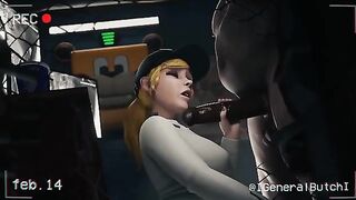 Vanessa gets fucked in the office at Freddy Fazbear Mega Pizzaplex