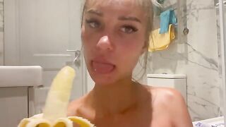 Monika Fox got her ass stuffed with a banana in a steamy solo session