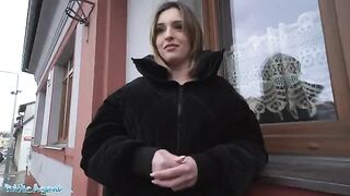 The Public Agent encounters a stunning Spanish babe, Myss Alessandra, in need of cash