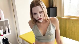 A girl couldn't pay rent, so she had to fuck