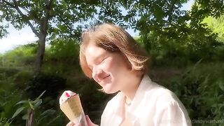 Don't lick the ice cream, suck my dick instead, a playful challenge