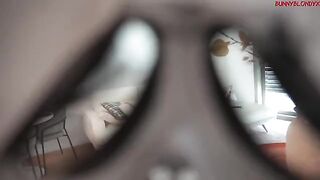 A blonde received a guest and fucked doggy style
