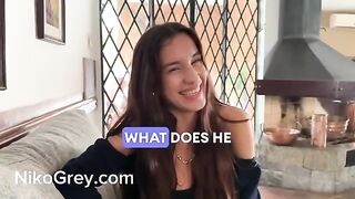 Girl with glowing skin shines with excitement in this steamy scene