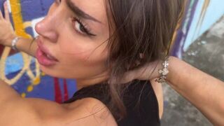 A total slut, Sisi Rose, getting fucked on the city streets