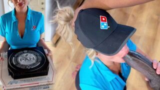 A girl is paid with cock after not having money to pay for her pizza