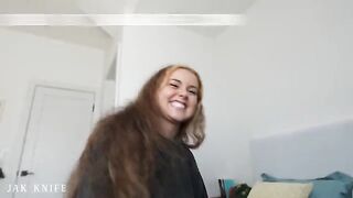 A guy with a huge cock fucks his girlfriend and her best friend