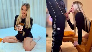 A beautiful girl agreed to have sex for a small reward