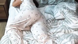 The stepmom shared her bed with me, it was hot