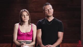He has complete control over this hot brunette bitch