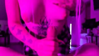A hot blond girl got her pussy stuffed with a huge dick in POV