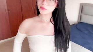 A girl with glasses has sex with her stepbrother in a steamy scene