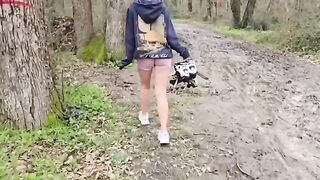 A girl moaned as the forest wind howled with wild howls