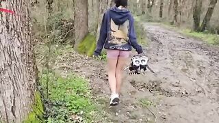 A girl moaned as the forest wind howled with wild howls