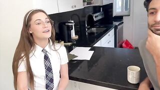 The girl has a big appetite for cock, but only gets a small scholarship