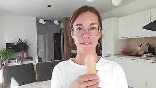 A girl has a discharge that she talks about in an intimate way