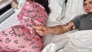Girl caresses the sky with her tongue while getting fucked