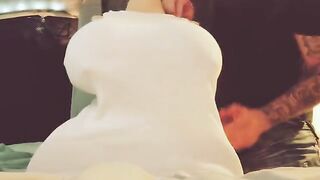 The guy was screaming with pleasure while jerking off his cock