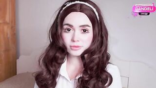 The girl in the roleplay has a rough sex with her lover