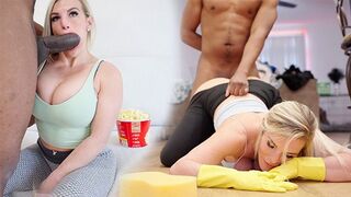 A step mom gets her pussy destroyed by a huge black cock
