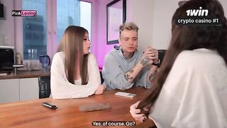 Two girls secretly fuck a guy and his girlfriend catches them