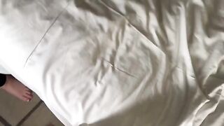 A hot nurse is sharing a bed with her patient in this steamy scene