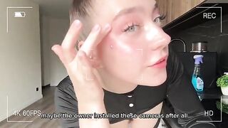 A maid cleans the house and trains her pussy muscles in an exclusive video