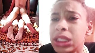The ring tightens, and the penis bursts through in an intense scene
