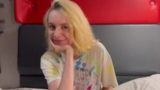 A young student has sex with her tutor in a steamy encounter