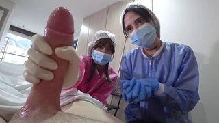 A nurse checks the member at any cost in this taboo hospital scene