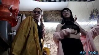 The plumber got fucked by two babes to pay his service