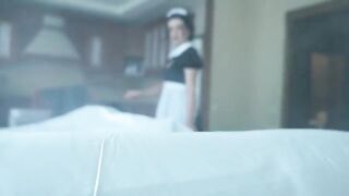 Maid turned into a ghost and fucked on Halloween night