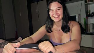 Girl sucked a dick at the party just for the sake of interest