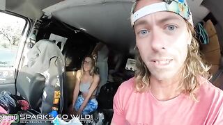 The girl has sex in the public park, it is very risky