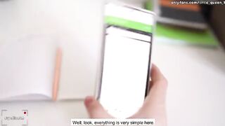 Student fucks his teacher on the table in 4K POV