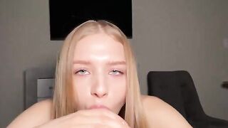 Barbie likes to suck big dicks and get sperm on her cute face, a messy delight