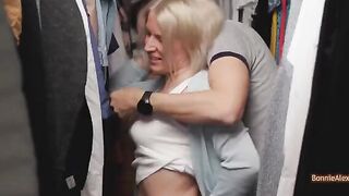 Real couple has spontaneous sex right in the dressing room