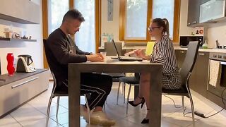 The consultant was seduced by the client and fucked in his office