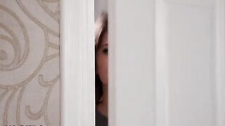 A girl almost gets caught at the spa for massage with Lana Rhoades